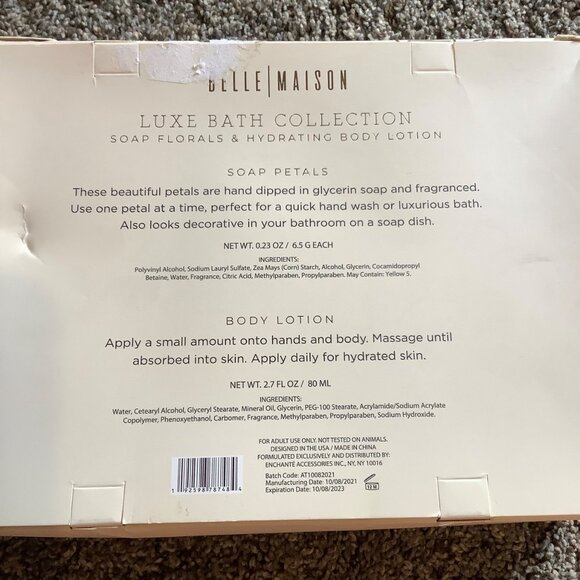 Belle Maison Luxe Bath Collection Soap Petals Floral Lotion Dahlias Mint NWT - Picture 5 of 6